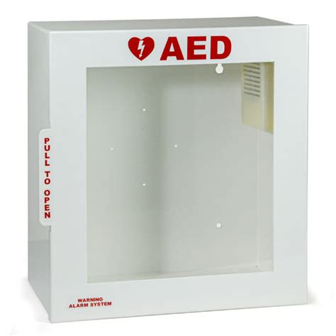 heartsine white steel aed cabinet with alarm|Heartsine Wall Mounted Cabinet w/ Alarm .